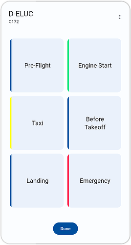 VFRnav aircraft checklist