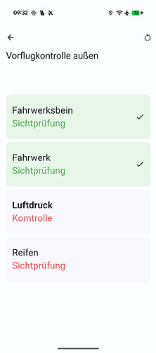 Checkliste Vorflugkontrolle