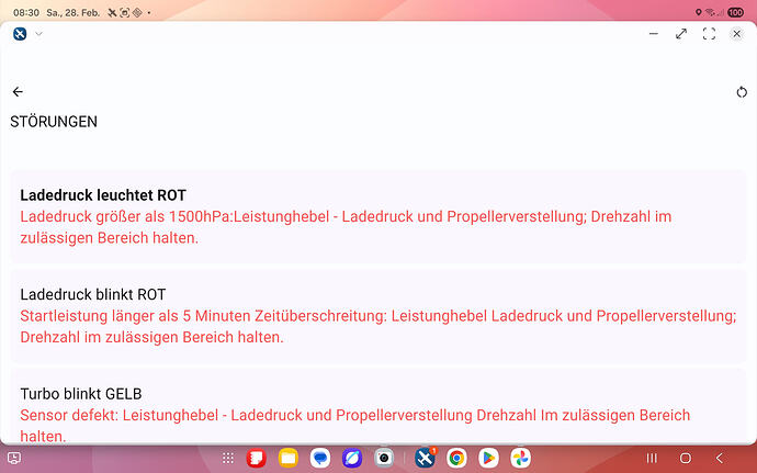 Lista di controllo in orizzontale