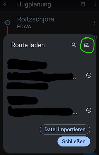 Flugplanung-Routen-Sync